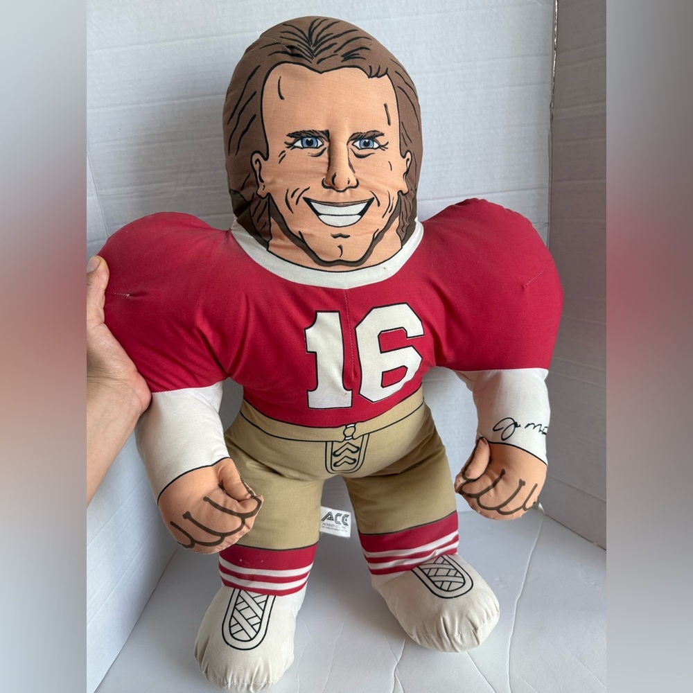 1991 Ace MVP Sports JOE MONTANA Tackling Dummies 24" Plush Doll ~